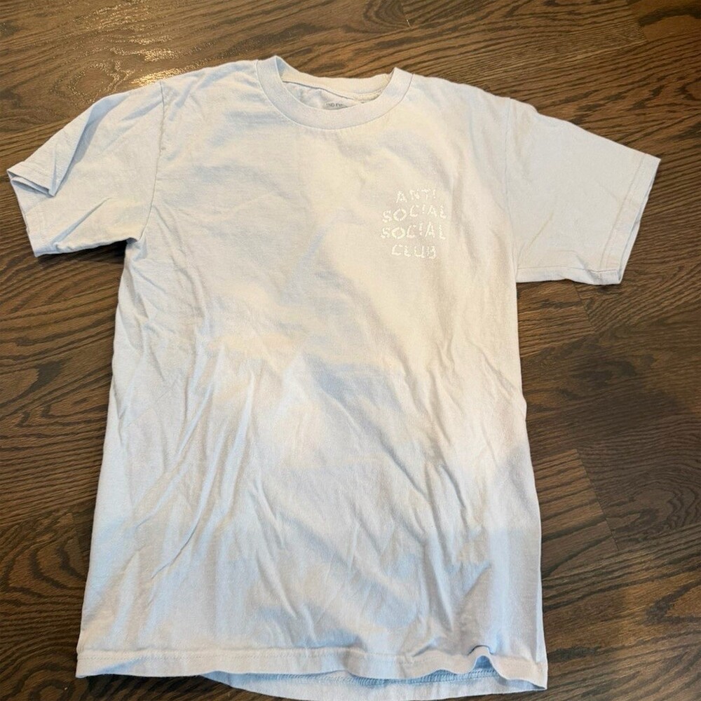 Anti Social Social Club T-Shirt Mens Size S Light Blue Graphic Logo
